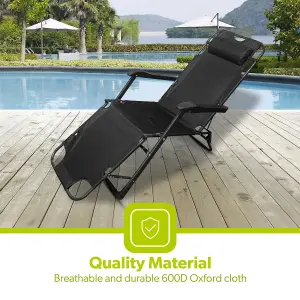 ROYALFORD Folding Camping Chair for Adults, Portable Reclining Camp Chair Size - 97 x 11.5 x 61.5 cm