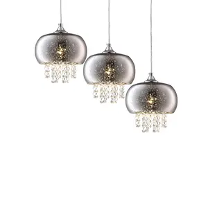 Milagro Starlight Chrome Pendant Lamp 3XE14 A Stunning Range With 22CM Glass Shades Housing Chrome Fitments And Gorgeous Crystals