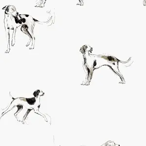 Joules White Dogs Smooth Wallpaper