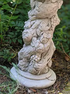 Fruit Design Stone Cast Birdbath