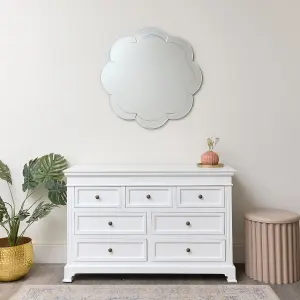 Melody Maison Large Scalloped Wall Mirror 81cm x 81cm