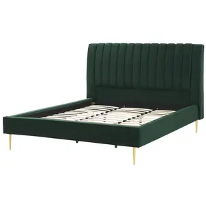 Velvet EU Super King Size Bed Green MARVILLE