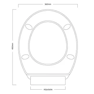 Showerdrape Prima White Quick Release Soft Close Lightweight Toilet Seat