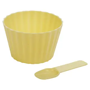 URBNLIVING 11cm Width 24 pcs Ice Cream 4 Bowls & Spoons Party Dessert Cups Set