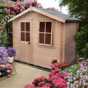 7 x 7 Ft. Avesbury 19 mm Log Cabin Yes