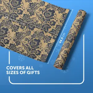 Kraft & Co 2 Pack Christmas Wrapping Paper Roll  (Wonderland)