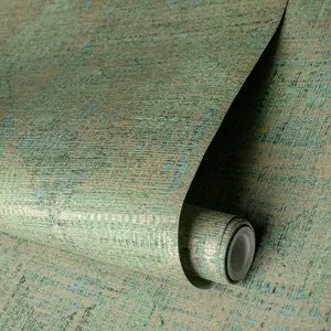 Galerie Pepper Raffia Teal Shimmer Geometric Diamond Wallpaper