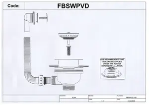 McAlpine FBSWPVD Basket Strainer Waste and Overflow