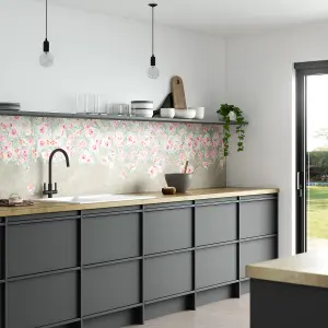 Splashwall Alloy Grey Urban cluster Concrete effect Aluminium Splashback, (H)800mm (W)600mm (T)4mm