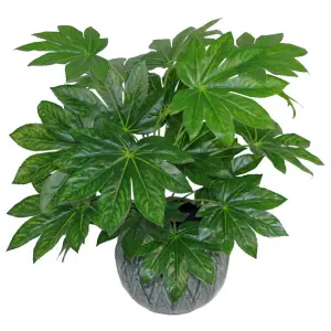 60cm Leaf Design UK Realistic Large Artificial Foliage Plant with Pot