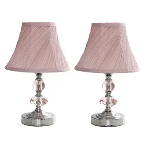 Napier Metal Table Lamp (Set of 2) Pink