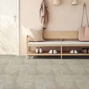 Floor Tile Stone 30.5x30.5cm Natural 10 Tiles Per Pack