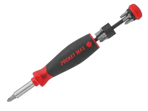 Screwdriver with bit magazine PocketMax magnetic