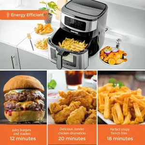 Geepas 1.7L Illuminating Electric Kettle, opus 2 Slice Bread Toaster & 9.2L Digital Air Fryer Kitchen Combo Set