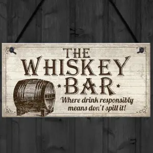 Red Ocean Vintage Whisky Bar Plaque Hanging Rustic Sign Home Bar Pub Man Cave Birthday Gift For Him