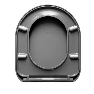 Euroshowers Grey D One Slow Close Toilet Seat 375mm