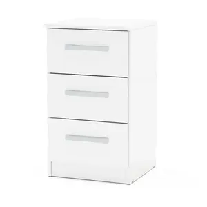 Marquitta 3 Drawer Bedside Table White