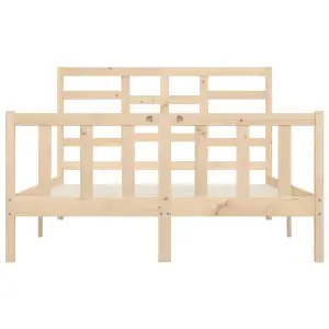 Berkfield Bed Frame Solid Wood 150x200 cm 5FT King Size