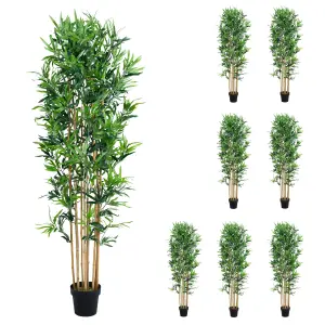 Blooming Artificial - Oriental Bamboo Bundle - Faux Garden Plants - Outdoor Tree