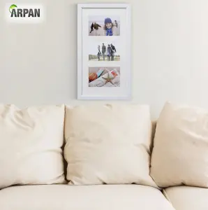 Arpan MDF Multi Aperture Photo Frame 3 Aperture 6x4 or 4x6" White