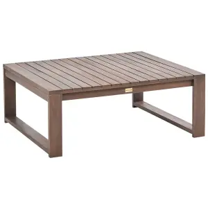 Beliani Scandinavian Garden Table Dark Wood TIMOR