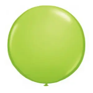 Qualatex 16 Inch Round Plain Latex Balloons (50 Pack) Lime Green (One Size)