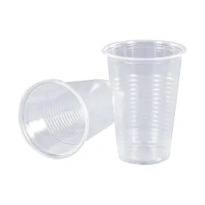 KAV Pack of 500 Disposable Clear Plastic Cups - 7oz Plastic Glasses for Travel, Wedding Party, Picnic