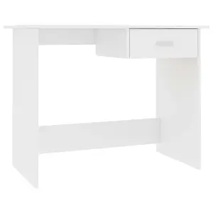 Berkfield Desk White 100x50x76 cm Engineered Wood