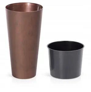 Planter Plant Pot Flowerpot Cylinder Outdoor Garden Balcony Indoor Beton Tall Corten Steel 28.6cm