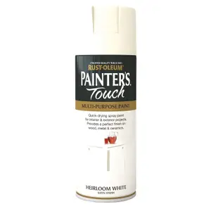 Rust-Oleum Painter's Touch Heirloom white Satinwood Multi-surface Decorative spray paint, 400ml