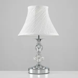 Metal Table Lamp Chrome / No