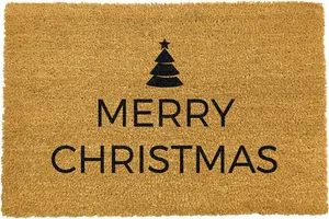 Traditional Merry Christmas Greeeting Doormat