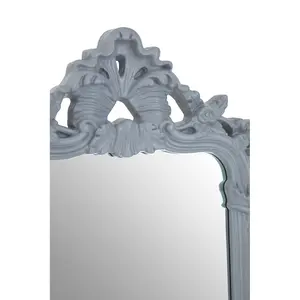 Interiors by Premier Grey Wall Mirror With Decorative Crest