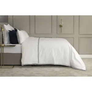 Belledorm Savoy Duvet Cover Set Navy (Superking)