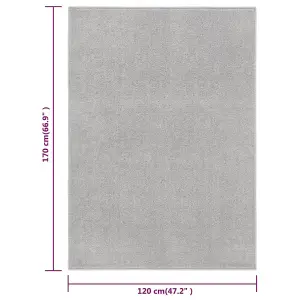 Berkfield Rug Short Pile 120x170 cm Light Grey