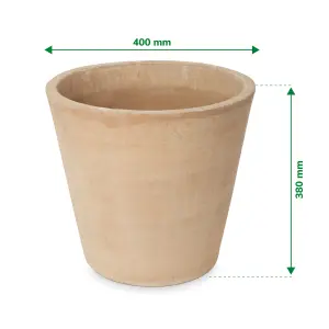 Verve Matt Brown Terracotta Plant pot (Dia) 40cm, (H)38cm, 43L