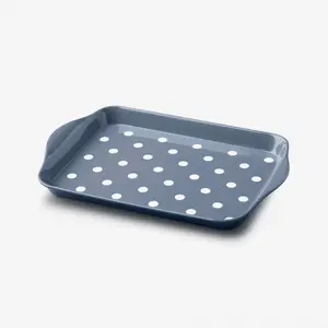 Zeal Melamine Mini Dotty Serving Tray, Provence Blue