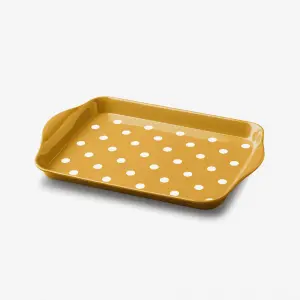 Zeal Melamine Mini Dotty Serving Tray, Mustard