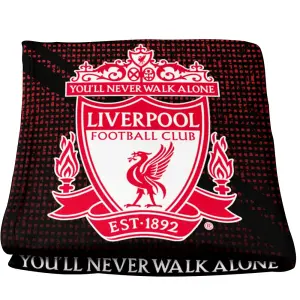 Liverpool FC Fleece Blanket Red/Black (One Size)