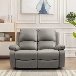 Comfy Living Linen Electric Reclining 3 Seater Sofa and 2 Seater Sofa Set In Light Grey