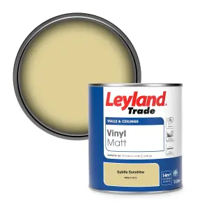 Leyland Trade Vinyl Matt Walls & Ceilings Emulsion Paint Subtle Sunshine (PPG1110-2) 1L