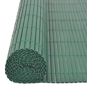 Berkfield Double-Sided Garden Fence PVC 90x300 cm Green