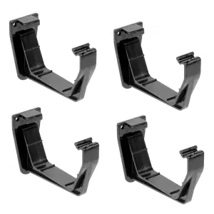 4 x 114mm Square Black Fascia Gutter Bracket gsb1