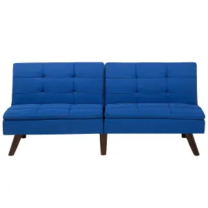 Beliani Retro Sofa Bed RONNE Navy Blue