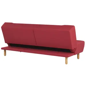 Sofa Bed ALSTEN Red Symmetrical