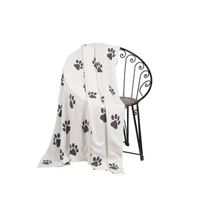 Penguin Home Knitted Throw Blanket 100% Cotton in Pet Designs