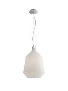 Luminosa DEA Dome Pendant Ceiling Light White 33.5x44cm