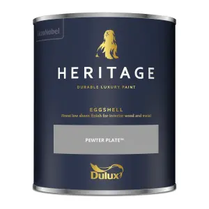 Dulux Trade Heritage Pewter Plate Eggshell Wall paint, 750ml