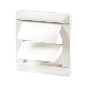 Manrose White Square Air vent & gravity flap V41011, (H)110mm (W)110mm