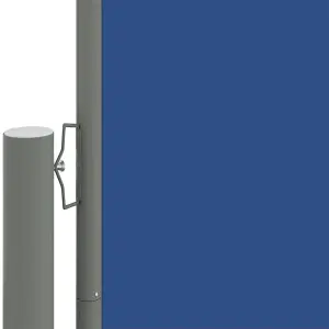 Berkfield Retractable Side Awning Blue 140x600 cm